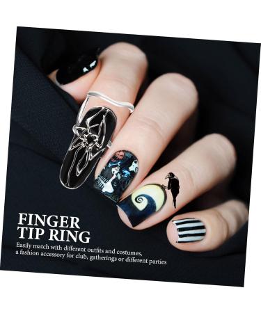minkissy Spider Nail Ring Rings for Women Nail Art Charm Full Ring Gothic Vampire Nails Halloween Nail Rings Gothic Nails Ring Press on Fake Nail Alloy Manicure Miss Jewelry 3.2X1.3X1.2CM Extended Spider - Buy Online on GoSupps.com