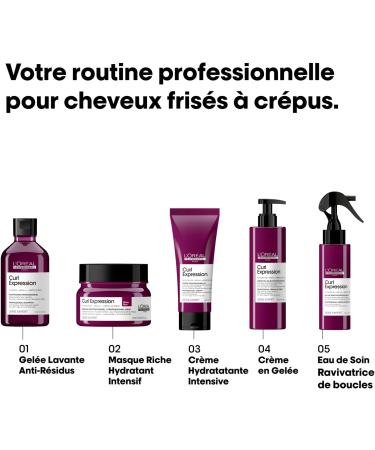 L'Or al Professionnel Sulfate-Free Jelly Shampoo Curly Frizzy & Kinky Hair Anti-Residue Eliminates Impurities & Intensely Hydrates Curl Expression Serie Expert - Buy Online on GoSupps.com