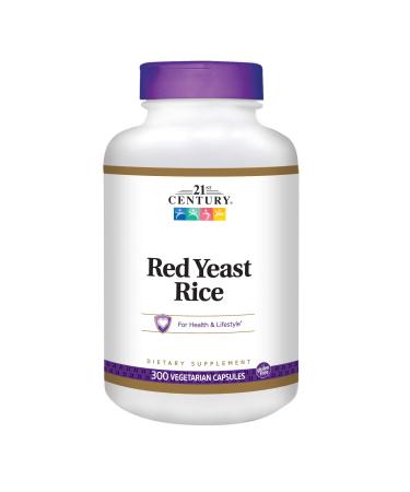 21st Century Red Yeast Rice Extract Veg Capsules 300 Count