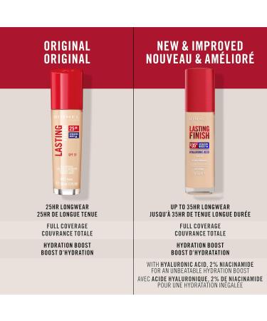 Rimmel London - Lasting Finish 35 Hour Foundation Long-Wearing Hydrating Vegan Formula Full-Coverage - Warm Coconut 1 count (Pack of 1) Warm Coconut - 600 - Buy Online on GoSupps.com