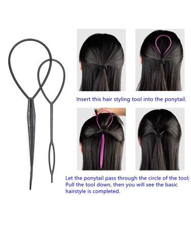 19pcs Girls Donut Hair Bun Maker Set with Bobby Pins - Women Hair Bun Kit for Ponytail Styling - Buy Online on GoSupps.com