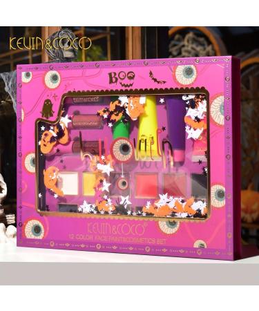 12 Color Face Paint Sticks - Luminous Makeup for Mardi Gras Halloween & Festivals | Easy Washable Non-Toxic - Buy Online on GoSupps.com