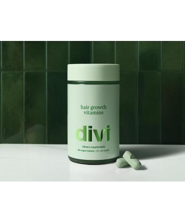 Divi Hair Growth Vitamins for Women and Men - Made with Clean Vegan and Science-Backed Ingredients - Promotes Hair Growth Reduces Shedding Boosts Thickness and Fullness - 30 Day Supply 60 Count 60 Count (1 Month Supply) - Buy Online on GoSupps.com