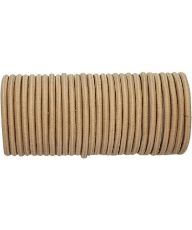 12 PCS BEIGE Elastic Hair Bands - Gentle 3mm Ponytail Holders for Women, Men, Girls, Kids - No Metal Bulk Hair Ties - Buy Online on GoSupps.com