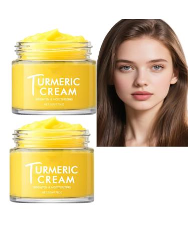 JASUBAI Turmeric anti-aging cream moisturizer for face and body brightening and hydrating cream to reduce wrinkles and puffiness evens skin tone improves dry and dull skin (2)