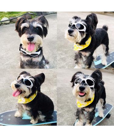 Namsan Stylish Dog Sunglasses - UV Protection Goggles for Puppies | Waterproof Sun Glasses - White - Buy Online on GoSupps.com