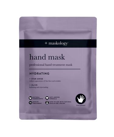 MASKOLOGY HAND MASK Hydrating Hand Treatment 1 Pair | Anti Ageing Hand Mask | Apple Extract |Nourishing Argan Oil & Shea Butter | Hand Moisture Gloves | 100% Plant Based |