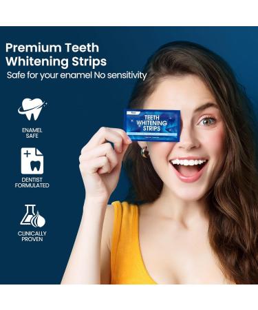 Enamel Safe Teeth Whitening Strips - Non-Sensitive 14 Pack | 28 Pcs Mint Flavor - Fast & Effective Results - Buy Online on GoSupps.com