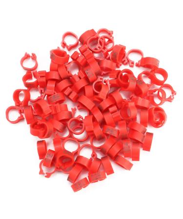 Yosoo Health Gear Pigeons Leg Bands Bird Leg Rings 100PCS 8MM 001-100 Numbered Plastic Letter Pigeons Bird Leg Bands Rings(red) - Buy Online on GoSupps.com