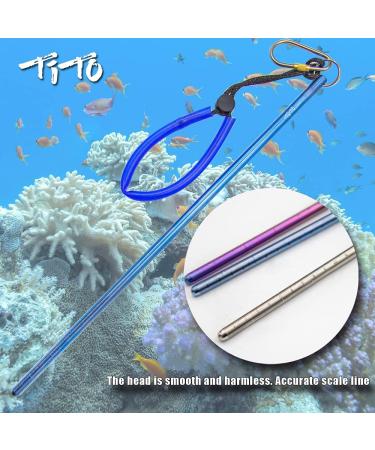 TiTo 14'' Titanium Scuba Diving Lobster Tickle Pointer Stick with Measurement & Lanyard - Titanium Color - Buy Online on GoSupps.com