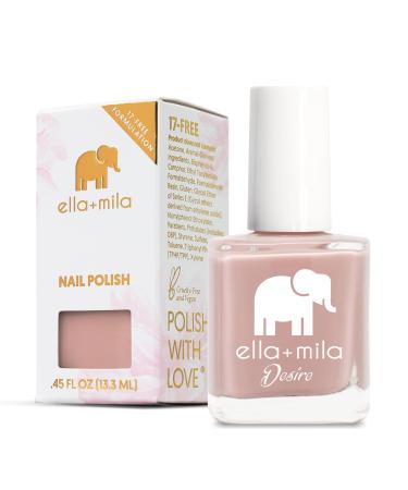 ella+mila Desert Suede Nail Polish - Quick Drying Nude Nail Polish - 17-Free & Chip Resistant Nude Brown Nail Polish - Vegan & Cruelty-Free Regular Nail Polish - Fast Dry Nail Polish (0.45 Fl.Oz.)