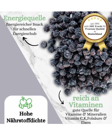  1001 Frucht 1001 Frucht Organic Dried Aronia Berries 500g | Untreated fruity dried fruit from controlled non-GMO cultivation vegan | Unsweetened Austrian Aronia Berries no additives - Buy Online on GoSupps.com
