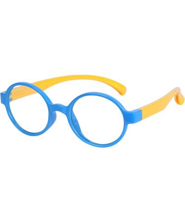 Children's Blue Light Filter Glasses - UV Block TR90 Round Frame for Girls + Anti-Slide Tape & Case - Buy Online on GoSupps.com