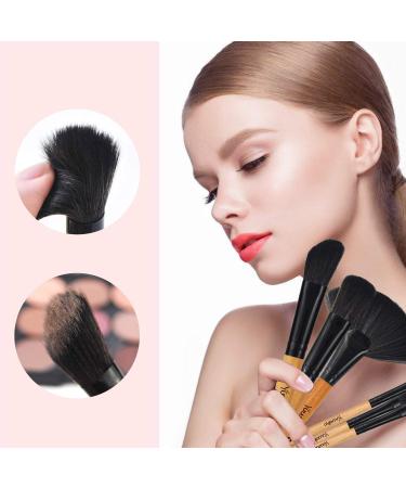 Professional 32pcs Makeup Brush Set - Premium Cosmetic Brushes for Eyes Lips & Face - Natural Wood Handle & Nylon Pocket - Perfect for Flawless Application - Buy Online on GoSupps.com