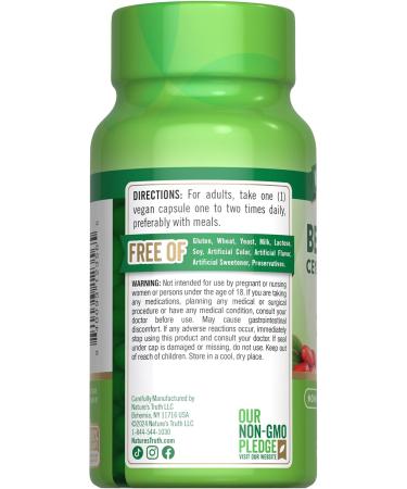 Nature's Truth Berberine with Ceylon Cinnamon Complex | 2 000mg | 50 Vegan Capsules | Vegan Non-GMO and Gluten Free Supplement - Buy Online on GoSupps.com