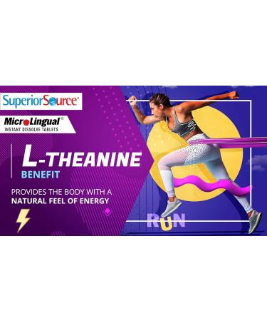 Superior Source L-Theanine 200 mg - MicroLingual Instant Dissolve Tablets | Promotes Relaxation & Restful Sleep | Non-GMO | 100 Ct - Buy Internationally - Buy Online on GoSupps.com