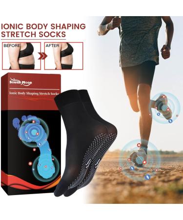 Buy Tourmaline Ionic Body Shaping Stretch Socks - Enhance Figure Detox & Therapeutic Benefits - Invisible Non-Slip Crystal Silk - 3 Pairs - Buy Online on GoSupps.com