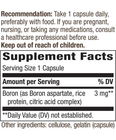 Boron Complex made for Nature's Way Supports Bone Health 100 Capsules + Bonus Pill Organizer Weekly Pill Organizer Mini - Buy Online on GoSupps.com