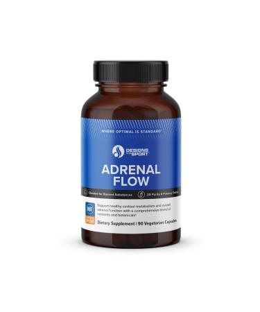 Designs for Sport Adrenal Flow - Supports Stress Response & Energy Production* - Vitamins Minerals & Botanical Blend - Vegetarian - NSF Certified for Sport - 90 Capsules