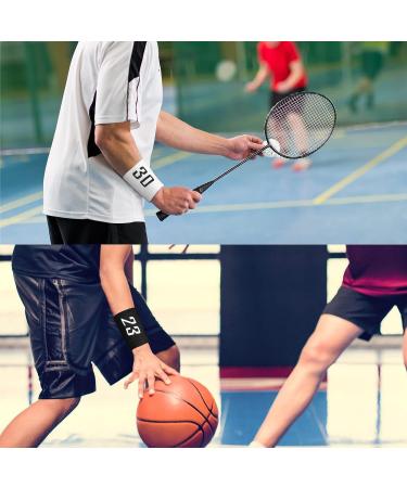 Personalized Embroidered Wrist Sweatband Set for Sports - Custom Letters - Ideal for Tennis, Basketball, Running, Gym - Protect Your Wrist - 2 Pieces - Buy Online on GoSupps.com