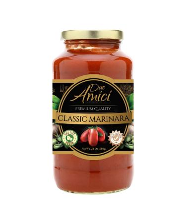 Marinara Pasta / Spaghetti Sauce by Due Amici - Keto / Vegan - Pack of (1) - Tomatoes Imported From Italy, No Sugar Added, Low Carb, Low Sodium, Gluten Free, No Additives, Non-GMO.