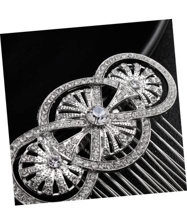 POPETPOP Wedding Headpiece Tiara Rhinestone Hairpin Bridal Headdress Bridal Hair Comb Hair up European and American Bride - Buy Online on GoSupps.com