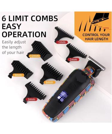 Buy KM-MAX5090 Professional Barber Hair Clipper - Digital Display Electric Razor with Random Graffiti Pattern for Men - International Shipping Available - Buy Online on GoSupps.com