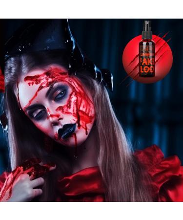 UNIMEIX 2 OZ Fake Blood Spray & 1 OZ Gel Makeup Kit Washable SFX Blood for Halloween Cosplay Zombie & Vampire Parties - Buy Online on GoSupps.com