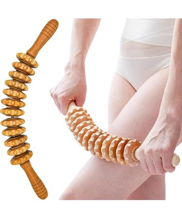 Lukezors tuuli accessories with handle body roller fascia stick high -quality fascia roll wood fascia roll wood for legs neck muscle relaxation body sculping