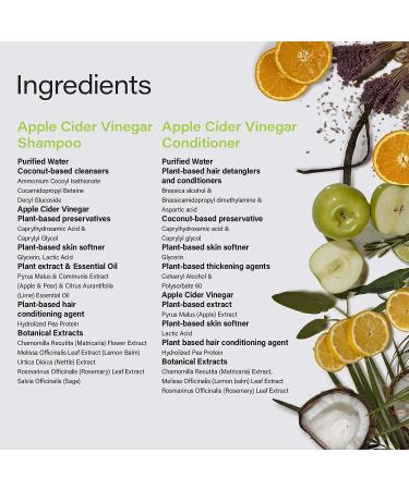 Phillip Adam Apple Cider Vinegar Shampoo and Conditioner Set for All Types of Hair - Sulfate Free - Nourishing & Moisturizing - 355ml Each 355 ml (Pack of 2) - Buy Online on GoSupps.com