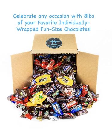 8.0lb Bulk Individually Wrapped Fun Size Chocolate Candy for Halloween and Snacking - Perfect for Office, Home, After-School, and Parties - Buy Online on GoSupps.com
