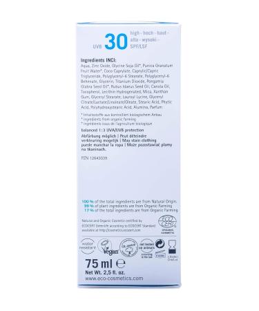 Eco Cosmetics Sun Lotion SPF 30 Sensitive - 75ml | Natural Sunscreen for All Skin Types - Buy Online Internationally - Buy Online on GoSupps.com