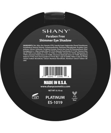 SHANY Paraben Free Silky Shimmer Eye Shadow Platinum - Buy Online on GoSupps.com