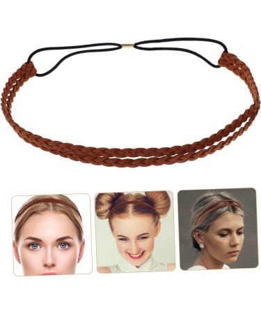 FRCOLOR Elastic Braided Headband Headbands Hair Ties Decor Hair Jewelry Braid Ponytail Hairband Double Layer Hair Band Braiding Hairband Retro Headband Hair Ornament Wig Suede Manual - Buy Online on GoSupps.com