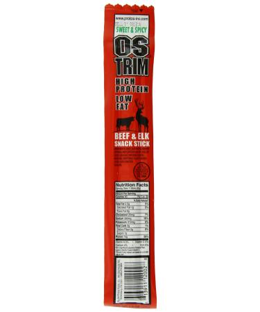 Ostrim Beef/Elk Snack Stick, Sweet and Spicy, 1.5 Ounce (Pack of 10)