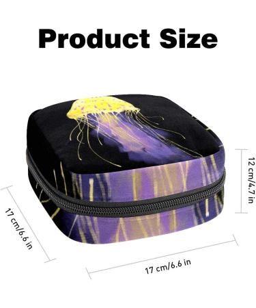 Jellyfish Sanitary Napkin Storage Bag - Portable Menstrual Pad Organizer for Women - Multicoloured 03 - Buy Online on GoSupps.com