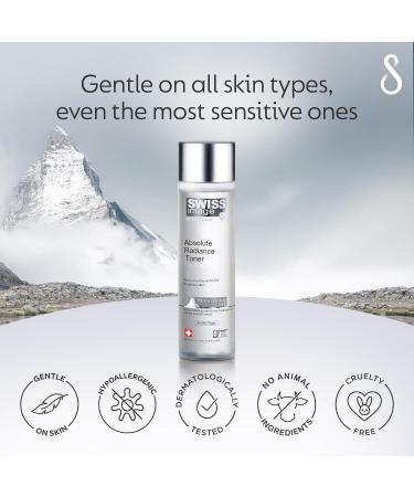 SWISSIMAGE clat Absolu Whitening Toner 200 ml | Tones purifies and visibly brightens | Vitamin B3 White-Ten complex with alpine glacier water | for all skin types - Buy Online on GoSupps.com