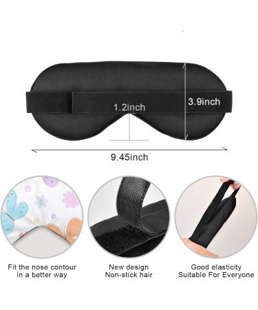 Haskirky Light Blocking Eye Mask for Adults | Breathable & Adjustable | Perfect for Travel, Yoga, Meditation | Cartoon Butterfly Design - Buy Online on GoSupps.com