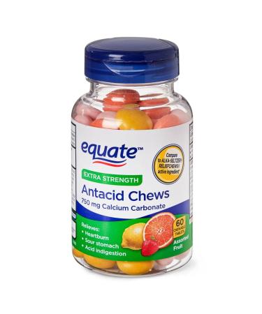 Chewable Antacid Tablets Heartburn Relief Antacids for Acid Reflux Indigestion Relief Digestive Support Chews Antiacid Heart Burn Relief 60 Fast-Acting Tablets + UB Store Sticker (Pack of 1)