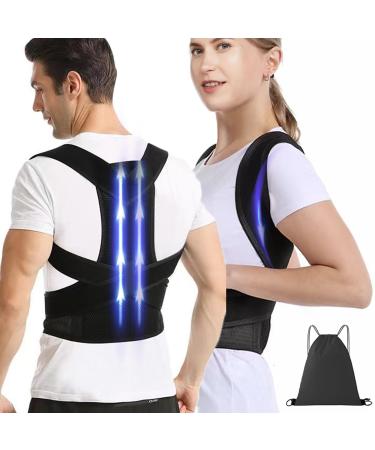 Back Brace Posture Corrector for Men and Women - Adjustable & Breathable Posture Straightener with Carrying Bag Workout or Working Pain Relief for Back Shoulders and Neck (XX-Large)
