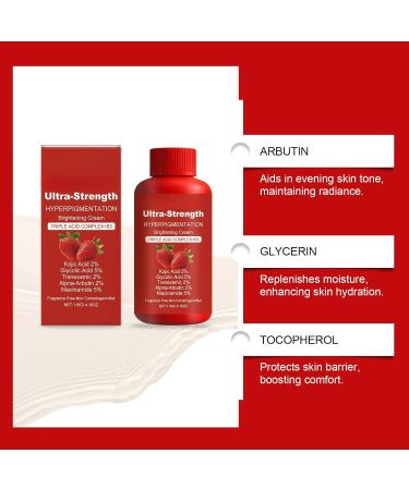 Brightening Cream Skin Treatment for Dark Spots And Uneven Tone - Kojic Glycolic Tranexamic Acid Niacinamide - Suitable for Skin all Over The Body - 4 Oz (2PCS) - Buy Online on GoSupps.com