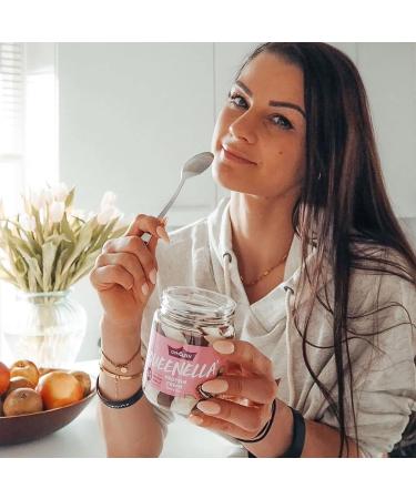 Buy Gym Queen Queenella Coconut Chocolate Spread 250g - Palm Oil Free Creamy Delicacy with Coconut Flakes - International Shipping Available - Buy Online on GoSupps.com