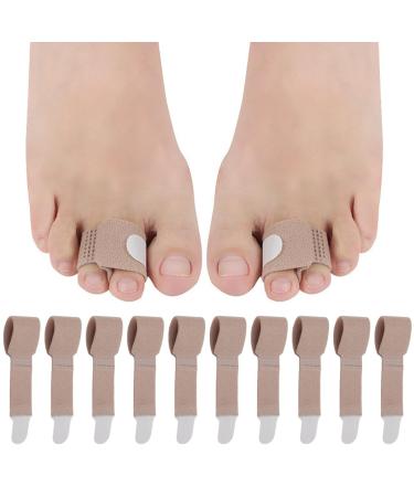 Toe Splints for Straightening 10PCS Skin-Friendly Breathable Hammer Toe Straightener with Fasten Tape Hammer Toe Corrector for Women Overlapping Toe Bent Toe Crooked Toesand Hand Finger Correcting