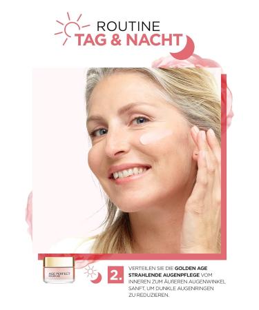 L'Or al Paris Age Perfect Golden Age Eye Cream - Anti-Aging & Brightening for Mature Skin | Peony Extract & Calcium B5 | 15ml (Pack of 2) - International Shipping Available - Buy Online on GoSupps.com