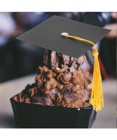 Alipis Graduation Cupcake Toppers 2024 Graduation Cap Cake Topper Class of 2024 Grad Cap Cupcake Pick Congrat Centerpiece Stick for 2024 Graduation Party Cake Decoration Black 30pcs - Buy Online on GoSupps.com