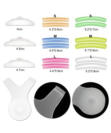 Eyelash Perming Curler Shield Pads Kit - 44pcs, 12 Pair, 6 Sizes | Lash Lift Silicone Pads, Eye Gel Patch, Y Shape Brushes, Lash Lift Rods Pads - Buy Online on GoSupps.com
