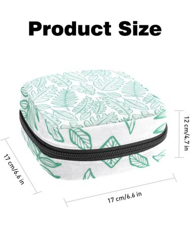 Women's Bonds Storage Pockets Stillpad - Hand-Drawn Monstera Leaves Pattern Portable Period Kit | Stylish Feminine Product Bag - Buy Online on GoSupps.com