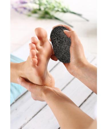 K-Pro Natural Lava/Pumice Stone for Foot Care - Exfoliate and Smooth Dry Skin (Black) - Buy Online on GoSupps.com