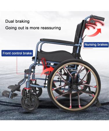 Manual Wheelchair Aluminum Alloy Multifunctional Folding Transport Wheelchair Self-propelled Anti-Tipping Wheelchair - Buy Online on GoSupps.com