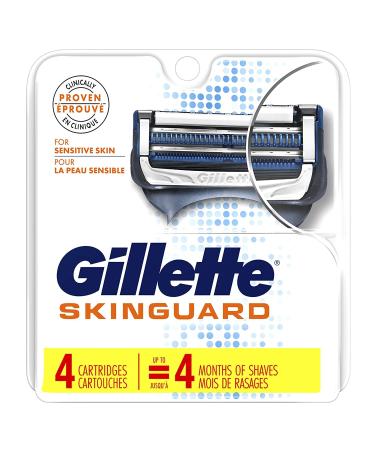 Gillette SkinGuard Sensitive Razor Blade Refill Aloe 4 Blades 4 pieces (1 pack)